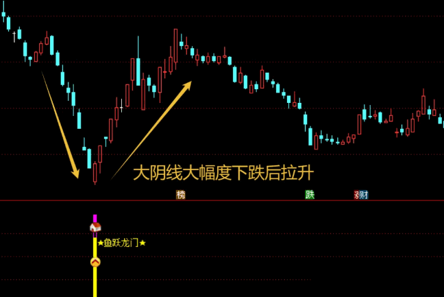 通达信精品【鱼跃龙门】副图+选股指标，阴线大幅下跌，捕获一波拉升行情！