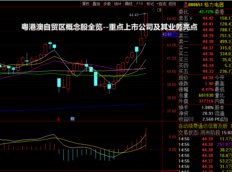 粤港澳自贸区概念股全览--重点上市公司及其业务亮点