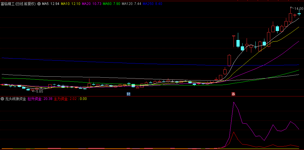 【龙头战狼资金】副图/选股指标， 捕捉市场领头羊的得力助手，专为识别市场强势股而设计！