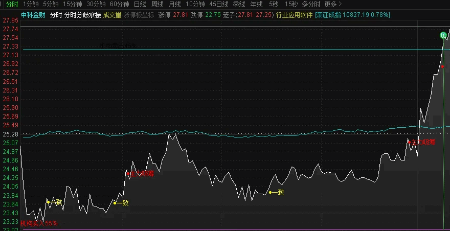 【分时分歧承接】分时主图指标/做T神器/日内低点买点参考/下跌企稳+分歧转一致！