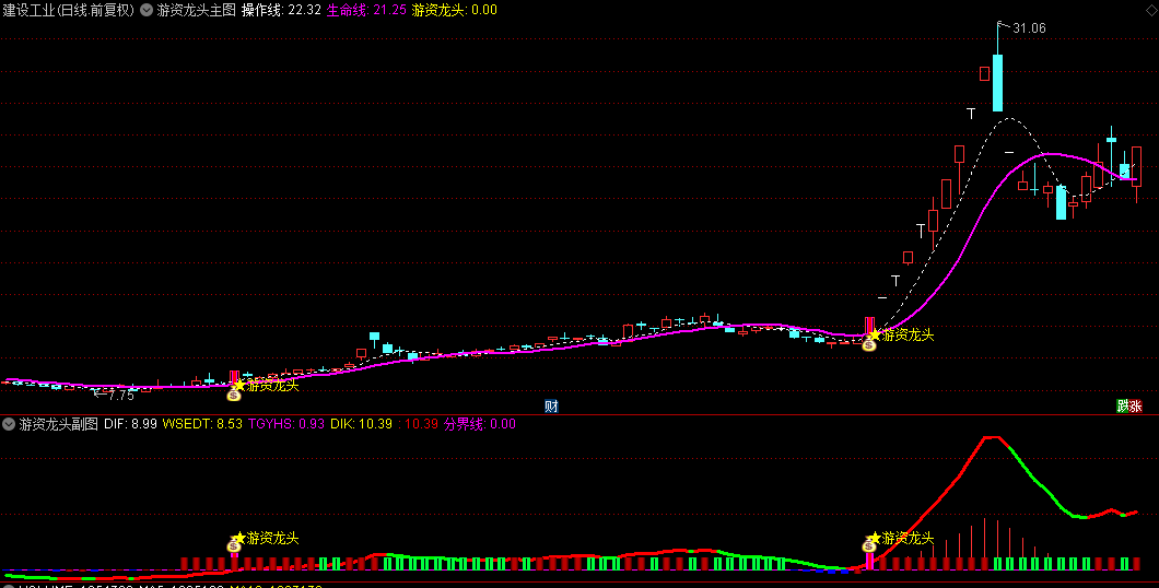 今选【游资龙头】主图/副图/选股指标，游资资金流向一目了然，精准把握持仓时机！