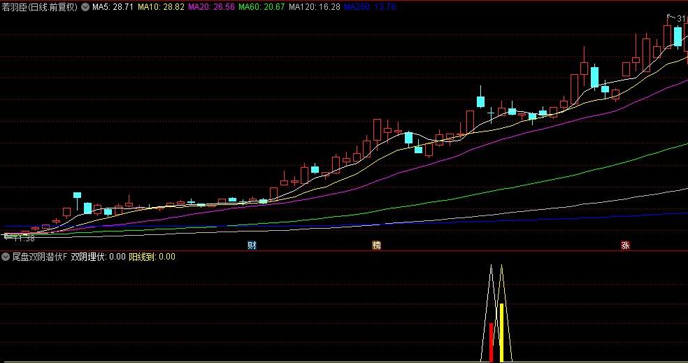【尾盘双阴潜伏】副图、选股指标，高效尾盘交易，T+1实测胜率高达87%（附源码）