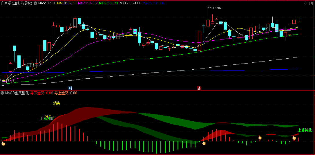 【MACD金叉量化】副图指标，捕捉金叉死叉短期交易机会，分析底背离顶背离长期趋势反转