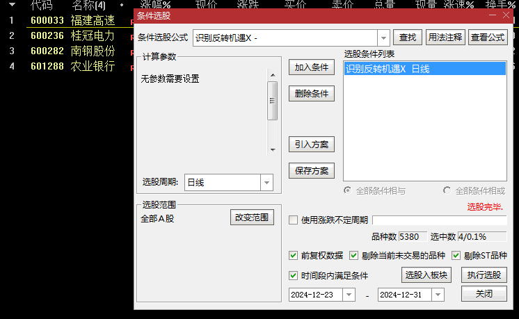 今选【识别反转机遇】副图/选股指标，预判上涨潜力，反转信号及时捕捉机会！