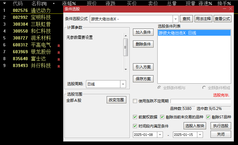 价值3880的【游资大佬出击】主图/副图/选股指标，专为大盘下跌时设计的抄底利器，极高的成功率