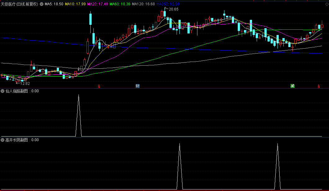庄家洗盘形态之【仙人指路】+【高开长阴】副图/选股指标，揭示庄家操盘意图，提供宝贵入场时机！