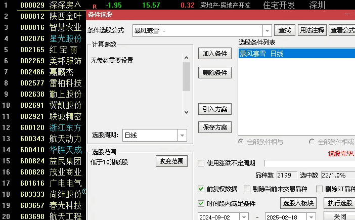 一个通达信【暴风寒雪】副图+选股指标，买在大盘牛起时，出票极少！