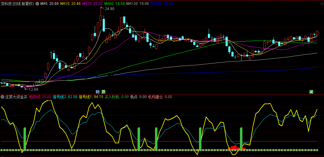 【庄家大资金买入】副图指标，低位进行低吸操作，跟随庄家大资金动向！