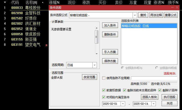 金钻【柳暗花明】主图/副图/选股指标：捕捉主力洗盘后的买入良机，预警点位低，安全系数高！